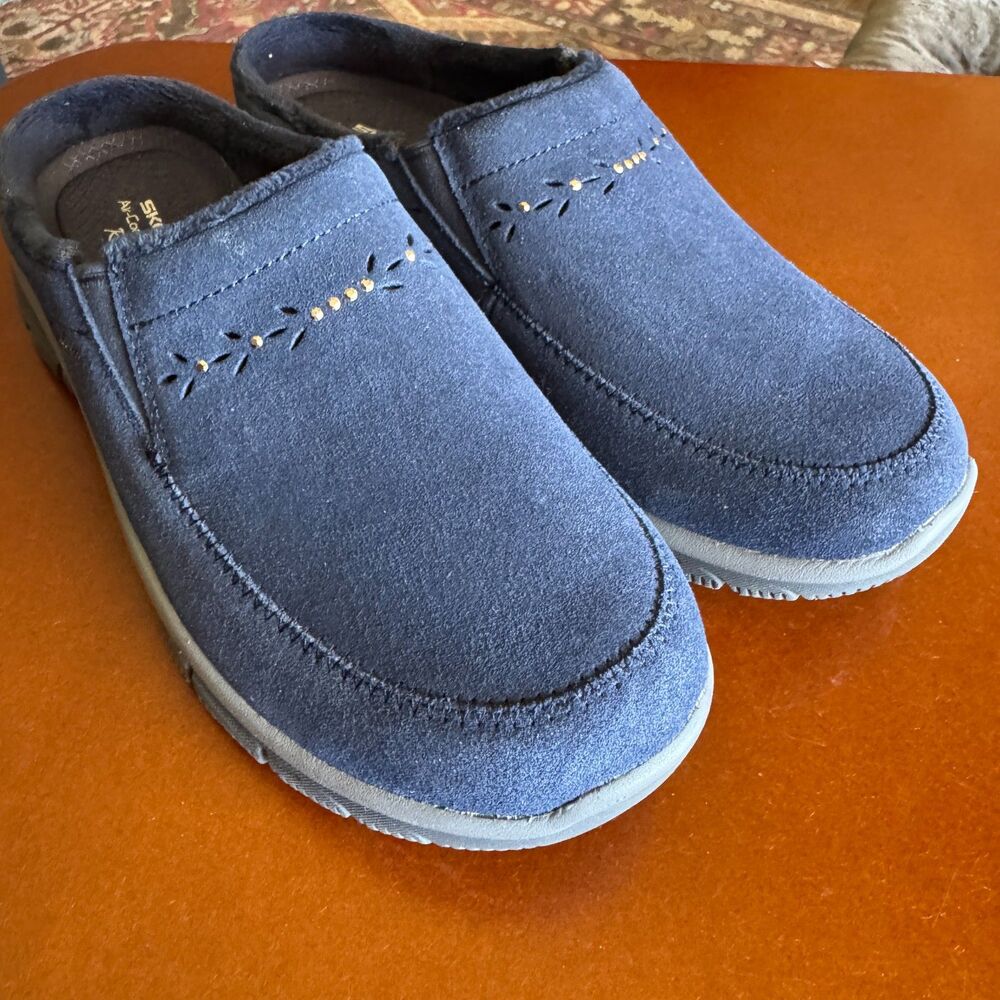 Skechers Relaxed Fit Stacy Women's Navy Blue Slip On Shoes, Clogs Size 8